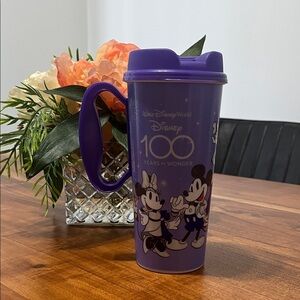 Disney 100 Years of Wonder Purple Travel Mug with Handle